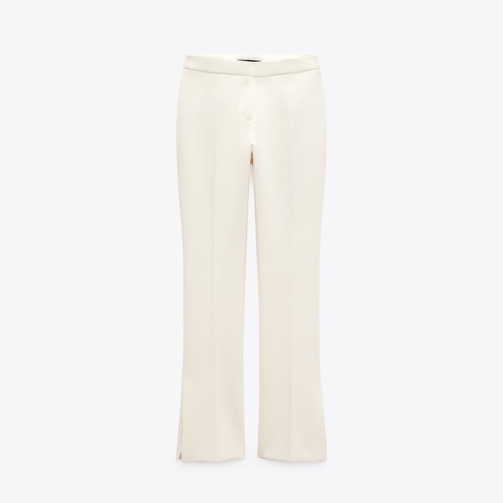 Brand new Zara high-waisted cream dress pants